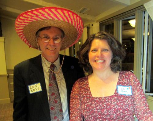 Departmente chairperson and Soirée leader, Professor Elizabeth Blood, with head of the Center for International Education Don Ross at the Soirée
